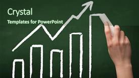  Presentation with hand drawn brush stroke design - Colorful slides enhanced with hand drawing chart with exponential backdrop and a tawny brown colored foreground