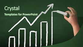  Presentation with hand drawn brush stroke design - Slides having hand drawing chart with exponential background and a tawny brown colored foreground