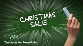  Presentation with christmas sale - PPT layouts featuring hand-drawing-christmas-sale-inscription background and a tawny brown colored foreground