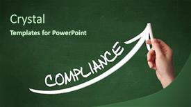  Presentation with compliance - Presentation design with hand-drawing-compliance-inscription background and a tawny brown colored foreground