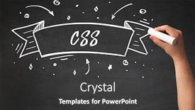  Presentation with css - Theme having hand-drawing-css-abbreviation background and a dark gray colored foreground