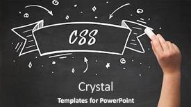  Presentation with css - Slides enhanced with hand-drawing-css-abbreviation background and a dark gray colored foreground