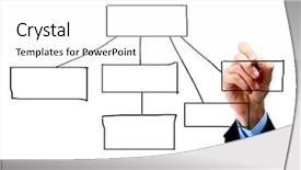  Presentation with diagram - Slide deck featuring hand drawing diagram isolated background and a white colored foreground
