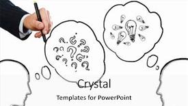  Presentation with hand drawn cartoon of sports - Slides consisting of hand drawing dialogue between two background and a white colored foreground