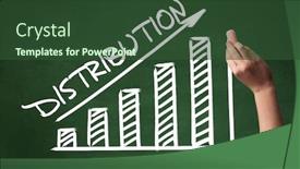  Presentation with distribution - PPT layouts having hand-drawing-distribution-inscription background and a tawny brown colored foreground