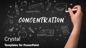  Presentation with education - Presentation theme consisting of hand-drawing-education-concept-concept background and a dark gray colored foreground