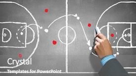  Presentation with human body veins - Colorful PPT layouts enhanced with hand drawing football tactic plan backdrop and a gray colored foreground