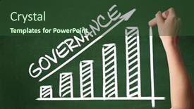  Presentation with governance - Colorful PPT theme enhanced with hand-drawing-governance-inscription backdrop and a tawny brown colored foreground