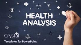  Presentation with medical analysis - Cool new presentation theme with hand-drawing-health-analysis-inscription backdrop and a tawny brown colored foreground