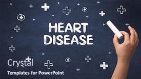  Presentation with heart disease - Colorful PPT theme enhanced with hand-drawing-heart-disease-inscription backdrop and a tawny brown colored foreground