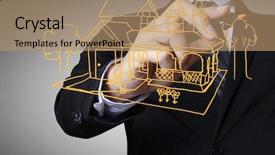  Presentation with whiteboard - Presentation enhanced with hand drawing house background and a coral colored foreground