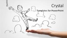  Presentation with challenge - Amazing slide set having image of businessman business challenge backdrop and a white colored foreground