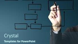  Presentation with hand drawn brush stroke design - Theme featuring hand-drawing-in-a-whiteboard background and a ocean colored foreground