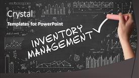  Presentation with inventory management - Audience pleasing slides consisting of hand-drawing-inventory-management-inscription backdrop and a dark gray colored foreground