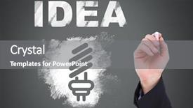  Presentation with energy efficiency - Amazing slide deck having hand drawing light bulb backdrop and a  colored foreground