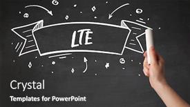  Presentation with chalk - PPT layouts featuring hand-drawing-lte-abbreviation background and a dark gray colored foreground