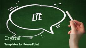  Presentation with chalk - Beautiful slide set featuring hand-drawing-lte-abbreviation backdrop and a tawny brown colored foreground