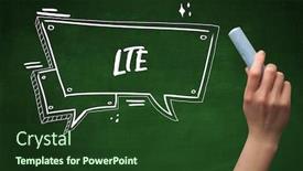  Presentation with chalk - Audience pleasing theme consisting of hand-drawing-lte-abbreviation backdrop and a tawny brown colored foreground