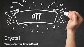  Presentation with chalk - Audience pleasing theme consisting of hand-drawing-ott-abbreviation backdrop and a dark gray colored foreground