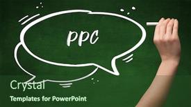  Presentation with chalk - Theme with hand-drawing-ppc-abbreviation background and a tawny brown colored foreground