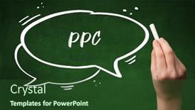  Presentation with chalk - Colorful PPT theme enhanced with hand-drawing-ppc-abbreviation backdrop and a tawny brown colored foreground