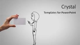  Presentation with hand drawn brush stroke design - Cool new presentation theme with hand drawing sketches with pencil backdrop and a light gray colored foreground