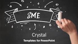  Presentation with chalk - Amazing PPT theme having hand-drawing-sme-abbreviation backdrop and a dark gray colored foreground