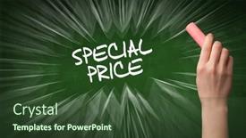  Presentation with price - Presentation with hand-drawing-special-price-inscription background and a tawny brown colored foreground