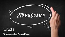  Presentation with chalk - Colorful presentation theme enhanced with hand-drawing-storyboard-inscription backdrop and a dark gray colored foreground