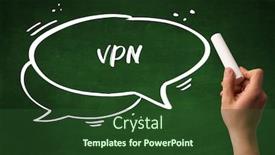  Presentation with chalk - Theme consisting of hand-drawing-vpn-abbreviation background and a forest green colored foreground