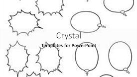  Presentation with thought - PPT theme featuring hand-drawing-yelling-balloons background and a white colored foreground