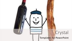  Presentation with cartoon wine - Audience pleasing presentation design consisting of hand-drawn-cartoon-man-holding backdrop and a lemonade colored foreground