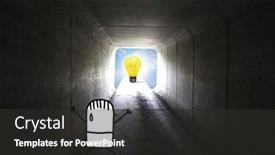  Presentation with black hand - Amazing PPT theme having hand-drawn-cartoon-man backdrop and a dark gray colored foreground