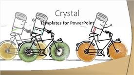  Presentation with cartoon - Beautiful slide deck featuring hand-drawn-cartoon-three-sporty backdrop and a white colored foreground