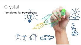  Presentation with hand drawn school - Colorful presentation design enhanced with doodles message back to school backdrop and a white colored foreground