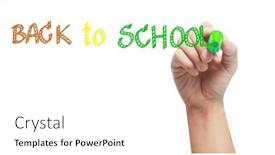  Presentation with hand drawn school - Slide set consisting of hand-drawn-doodles-message-back background and a white colored foreground