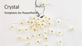  Presentation with silhouette fashion - Colorful presentation theme enhanced with hand drawn female silhouette backdrop and a white colored foreground