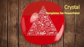  Presentation with food pyramid - Cool new presentation theme with hand drawn food pyramid backdrop and a tawny brown colored foreground