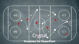  Presentation with hockey - Beautiful presentation design featuring hand drawn hockey tactic plan backdrop and a gray colored foreground