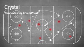  Presentation with hockey - Colorful slide set enhanced with hand drawn hockey tactic plan backdrop and a gray colored foreground