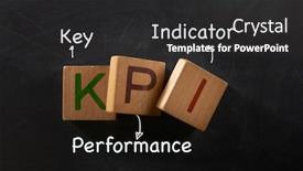 Presentation with key performance - Slides featuring hand-drawn-key-performance-indicator background and a dark gray colored foreground