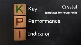  Presentation with key performance - Theme consisting of hand-drawn-key-performance-indicator background and a dark gray colored foreground