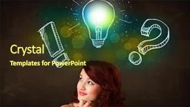  Presentation with bulb brain - Beautiful slide deck featuring hand drawn light bulb backdrop and a wine colored foreground