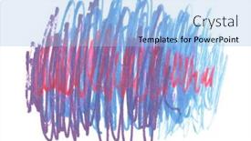  Presentation with abstract art - PPT theme with hand-drawn-scrawl-sketch-line background and a light blue colored foreground