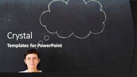  Presentation with hand drawn brush stroke design - Audience pleasing PPT theme consisting of hand-drawn-speech-bubble backdrop and a dark gray colored foreground