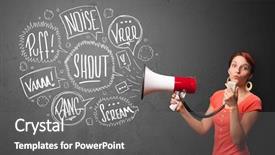  Presentation with pretty girl - Cool new presentation with gender - fair - women rights equality backdrop and a light gray colored foreground.