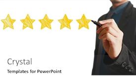  Presentation with star - Presentation enhanced with hand-drawn-stars-drawing background and a white colored foreground