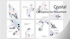  Presentation with posters - PPT theme having hand drawn universal cards design background and a white colored foreground