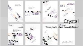  Presentation with posters - Beautiful theme featuring hand drawn universal cards design backdrop and a white colored foreground