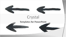  Presentation with black hand - Slide set having hand-drawn-watercolor-arrow-black background and a white colored foreground